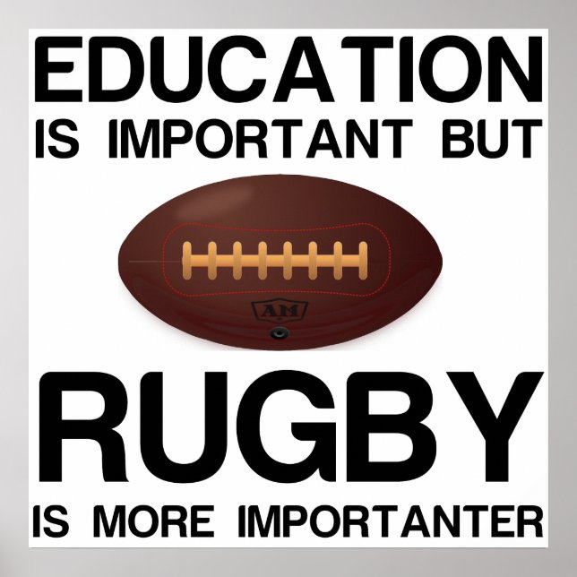 PÓSTER EDUCACIÓN IMPORTANTE RUGBY IMPORTANTE (Frente)