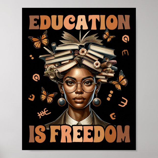 Póster Educación para maestros de historia negra es liber (Frente)