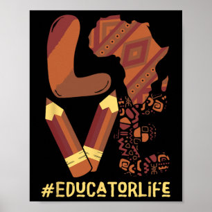 Póster Educador de amor disfrazado mapa africano Orgullos