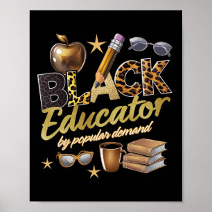Póster Educador Negro Por Demanda Popular Historia Negra