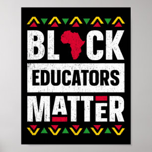 Póster Educadores negros problema profesor de historia ne