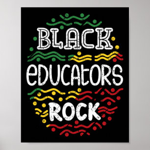 Póster Educadores Negros Rock - Mes de la Historia Afroam