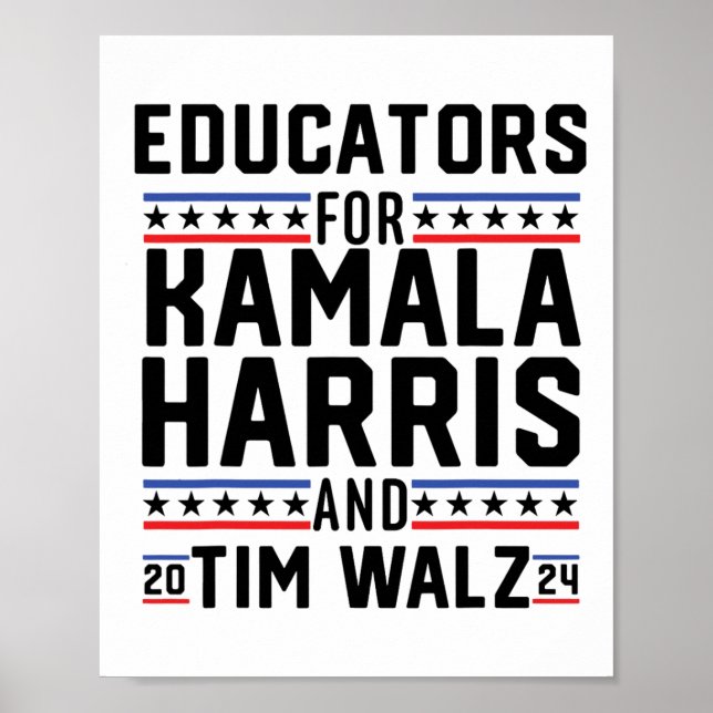 Póster Educadores Para Kamala Harris Y Tim Wheimer 2024 (Frente)
