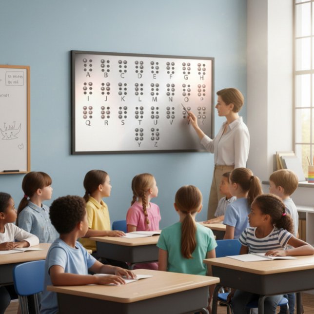 Póster Educational Poster with Braille Alphabet (Subido por el creador)