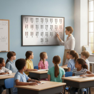 Póster Educativo con Alfabeto Braille