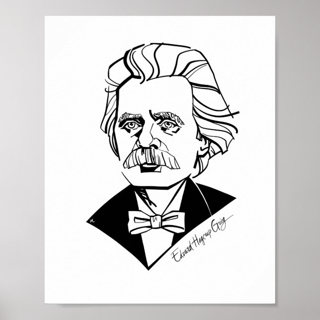 Póster Edvard Grieg (Frente)