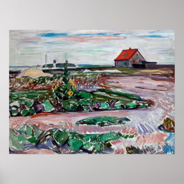 Póster Edvard Munch - Costa. Paisaje cerca de Lubeck (Frente)