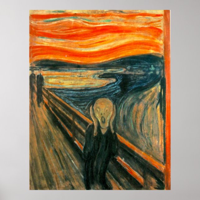 Póster EDVARD MUNCH - El grito 1893 (Frente)