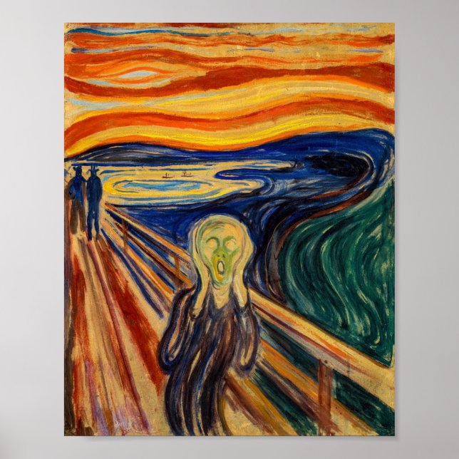 Póster Edvard Munch - El Grito 1910 (Frente)