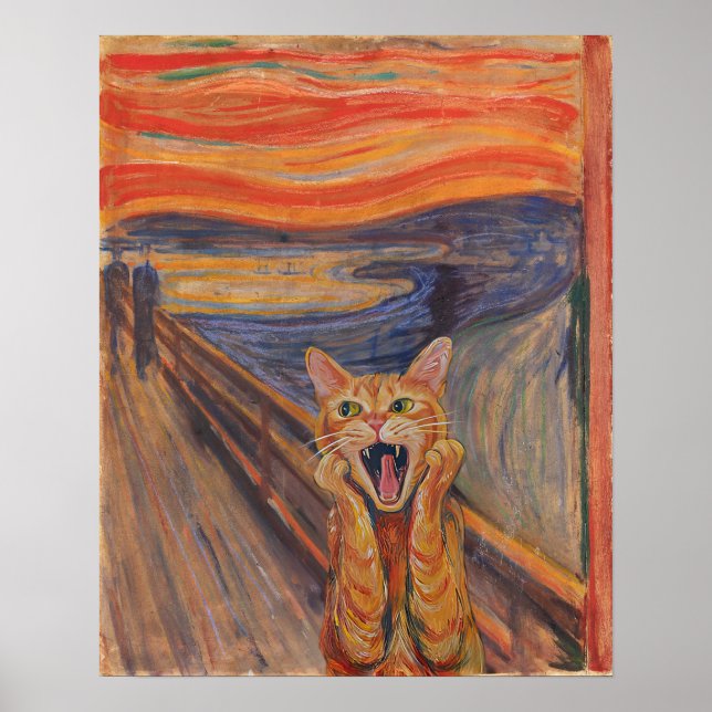 Póster Edvard Munch El Grito Del Gato (Frente)
