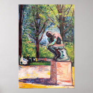 Póster Edvard Munch - El pensador de Rodin