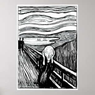 Póster Edvard Munch - La litografía de la crema