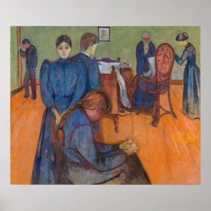 Póster Edvard Munch - La muerte en la habitación del enfe