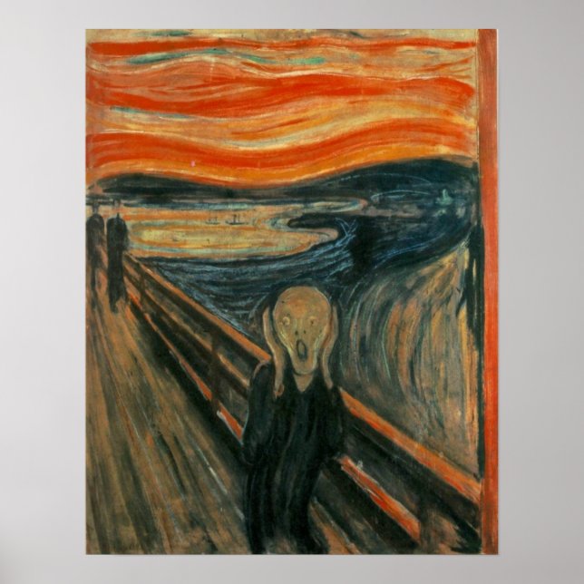 Póster Edvard Munch La Pintura De Grito (Frente)