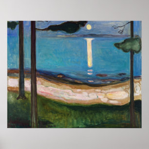 Póster Edvard Munch - Luz de luna