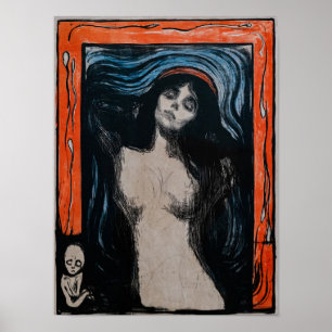 Póster Edvard Munch - Madonna Litografía