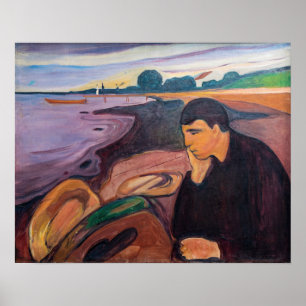 Póster Edvard Munch - Melancholy 1894