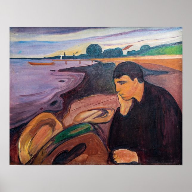Póster Edvard Munch - Melancholy 1894 (Frente)