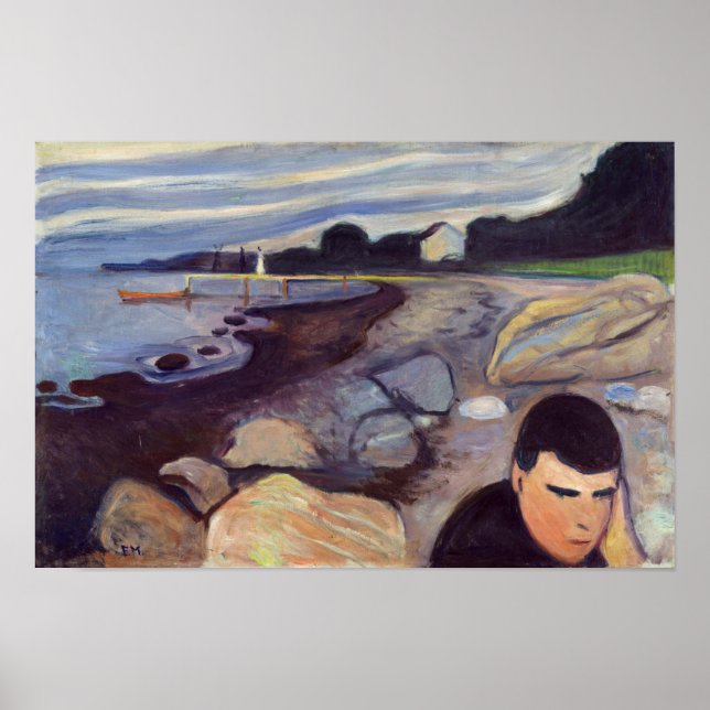 Póster Edvard Munch - Melancolía (Frente)