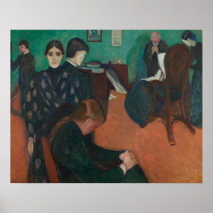 Póster Edvard Munch - muerte en el Sickroom