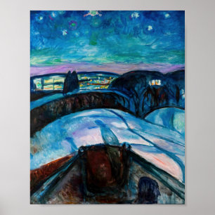 Póster Edvard Munch - Noche Starry 1922
