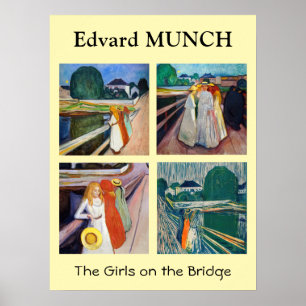 Póster Edvard Munch - Selección de Las Chicas en el Puent