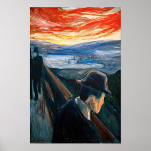 Póster Edvard Munch - Sick Mood at Sunset, desesperación 