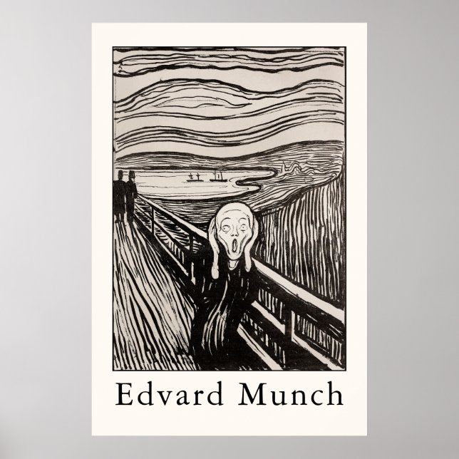 Póster Edvard Munch – The Scream (1895) (Frente)