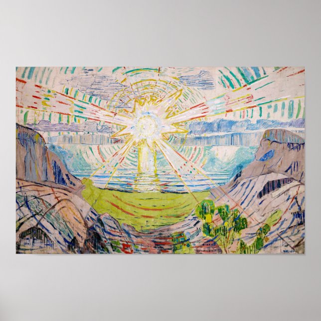 Póster Edvard Munch - The Sun 1910 (Frente)
