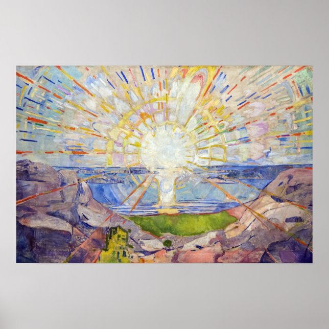 Póster Edvard Munch - The Sun 1911 (Frente)