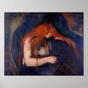 Póster Edvard Munch - Vampiro / Amor y dolor