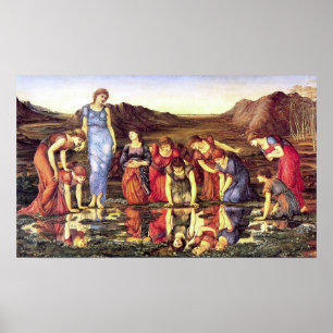 Póster Edward Burne-Jones El espejo del Poster Venus