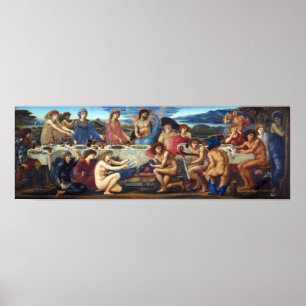 Póster Edward Burne-Jones la fiesta de Peleus