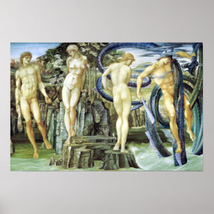 Póster Edward Burne-Jones Perseus y Andromeda