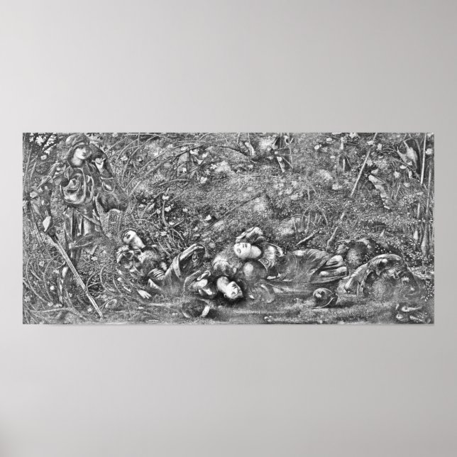 Póster Edward Burne-Jones The Briar Wood (Frente)