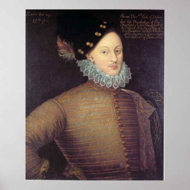 Póster Edward de Vere, 17° Conde de Oxford (Frente)