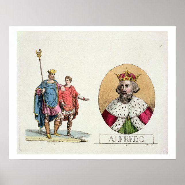 Póster Edward el Confesor y el Rey Alfred, plato 7 de (Frente)