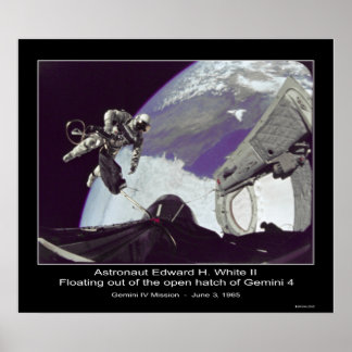 Póster Edward H. White II - Flotando de Gemini 4