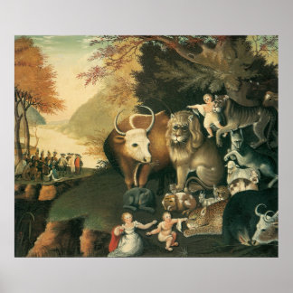 Póster Edward Hicks Peaceable Kingdom