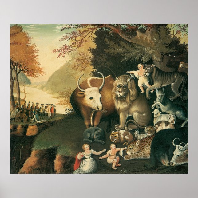 Póster Edward Hicks Peaceable Kingdom (Frente)
