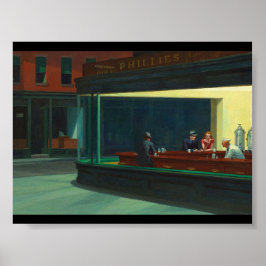 Póster Edward Hopper - Nighthawks