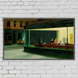 Póster Edward Hopper Nighthawks Art Paint poster