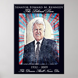 Póster Edward Kennedy Poster Conmemorativo