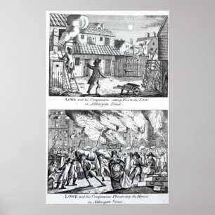 Póster Edward Lowe y sus compañeros que fijan el fuego