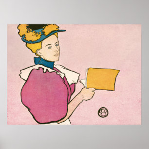 Póster Edward Penfield Illustration of a Woman Poster