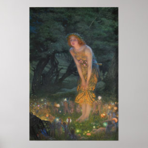 Póster Edward Robert Hughes Eve de verano de 1908 (actual