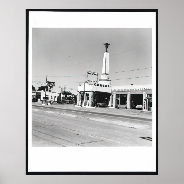 Póster Edward Ruscha - Conoco - Shamrock, Texas (de Cin (Frente)