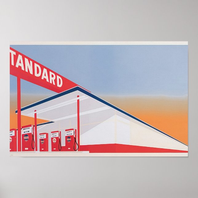 Póster Edward Ruscha - Estación Estándar - 1966 (Frente)
