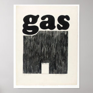 Póster Edward Ruscha - Gas - 1962