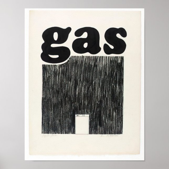 Póster Edward Ruscha - Gas - 1962 (Frente)